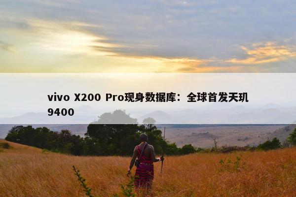 vivo X200 Pro现身数据库：全球首发天玑9400
