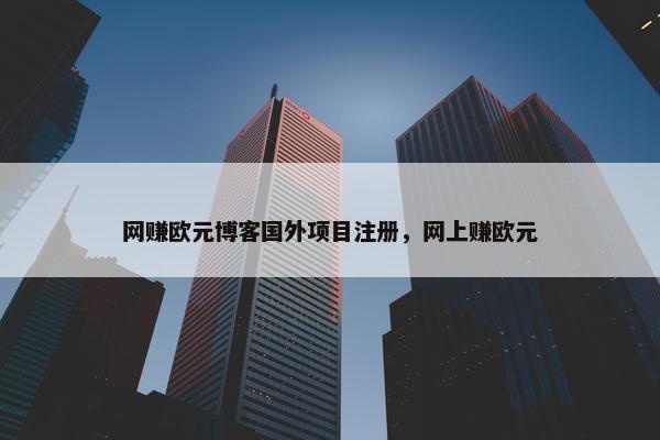 网赚欧元博客国外项目注册，网上赚欧元